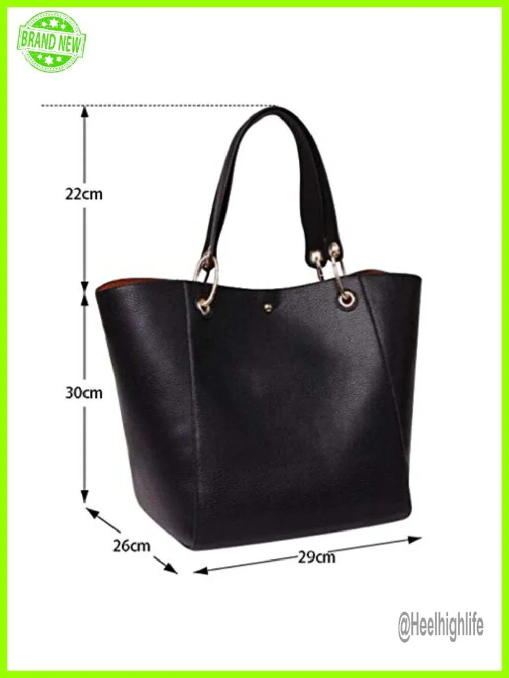 Large Capacity Faux Leather Work Tote Bag with Removable Shoulder Strap